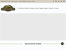 Tablet Screenshot of exotic-woods.com